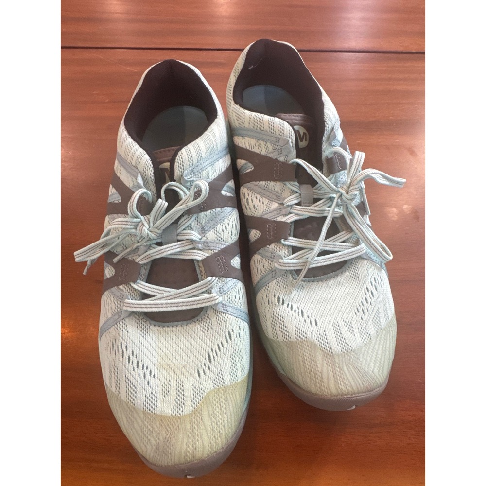 Merrell Antora Womens Trail Running Shoes Light Blue Grey J12396 Size 11